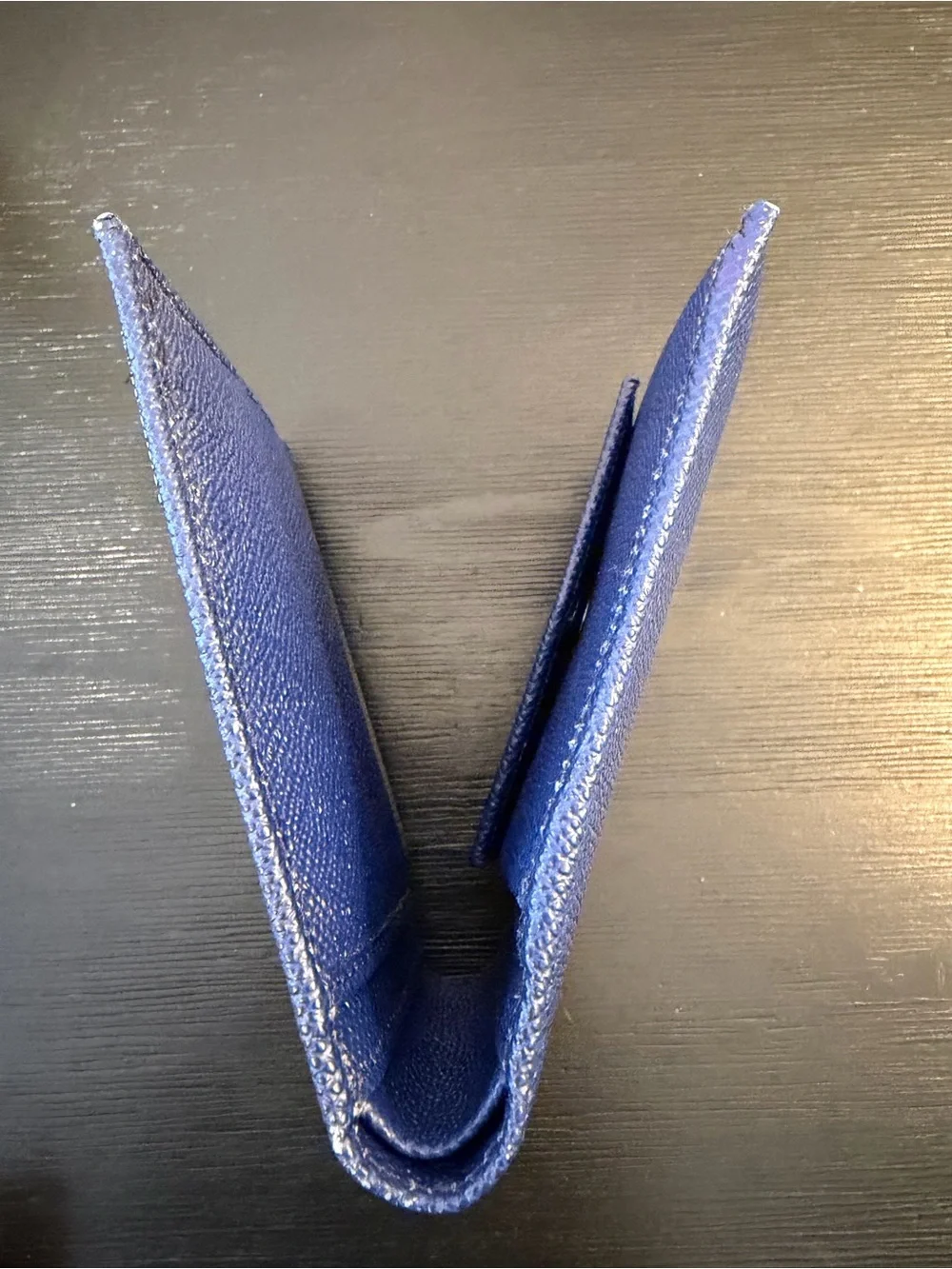Dolce & Gabbana Blue Textured Leather Bifold Wallet
